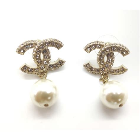 boucle oreille chanel perle|Boucles d'oreilles .